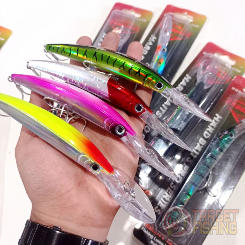 Umpan Trolling Tenggiri PROBEROS 12,5cm 4 Meter - Minnow Troling Laut Muara Mirip Lure Yozuri