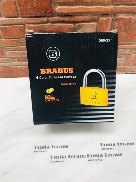 Gembok Besi Kuning BRABUS 25mm Blister - Kunci Gantung Kecil 25 mm - Lugage Padlock