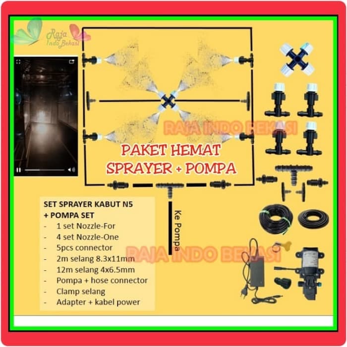 P5 - PAKET NOZZLE POMPA KABUT SPRAYER KABUT FOGGER BILIK STERILISASI