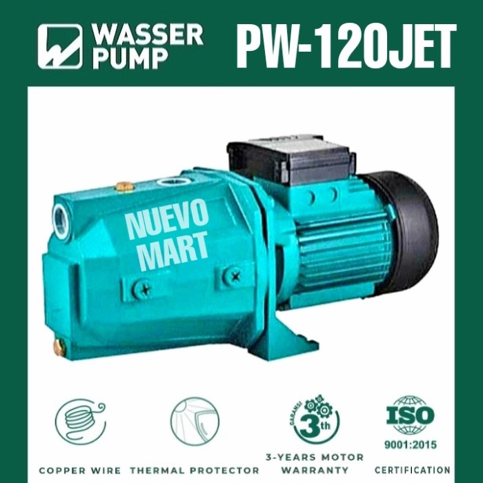 WASSER Semi Jet Pump Pompa Dangkal PW-120JET / PW120JET / PW 120 JET