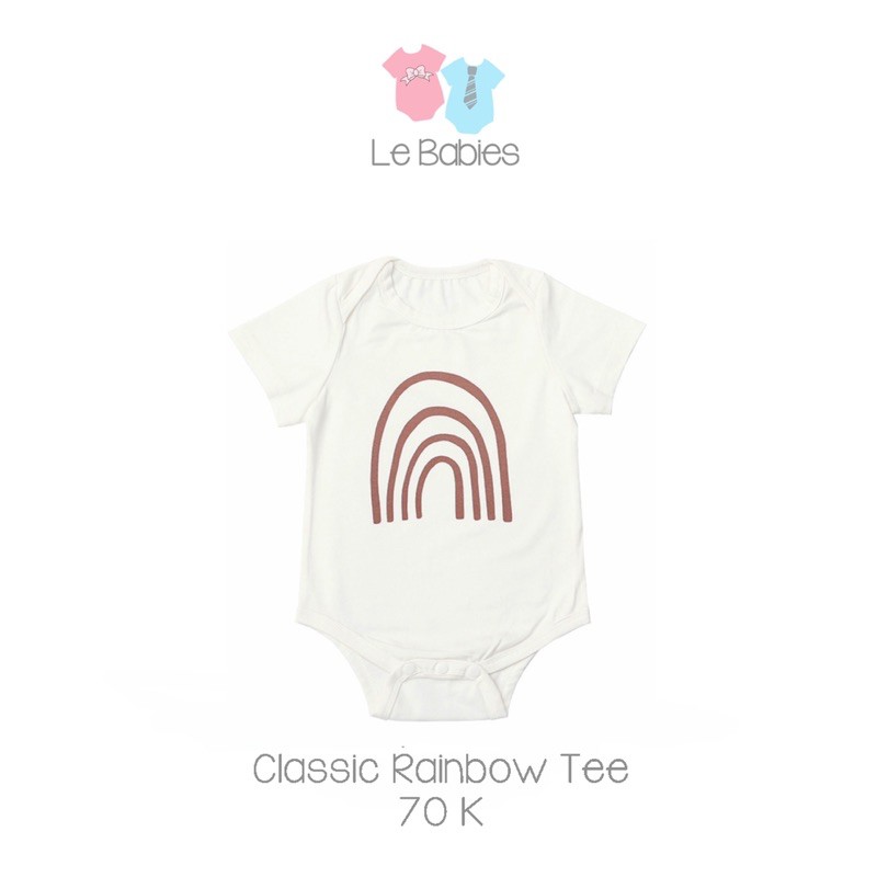 Classic rainbow tee / romper bayi