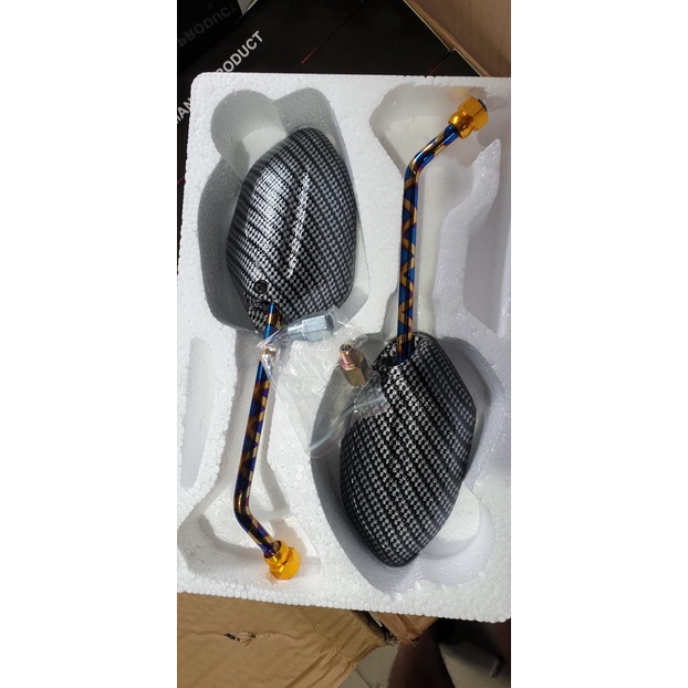 Spion Twotone Carbon Karbon Honda Beat Carbu Beat Fi Beat Street Beat ESP