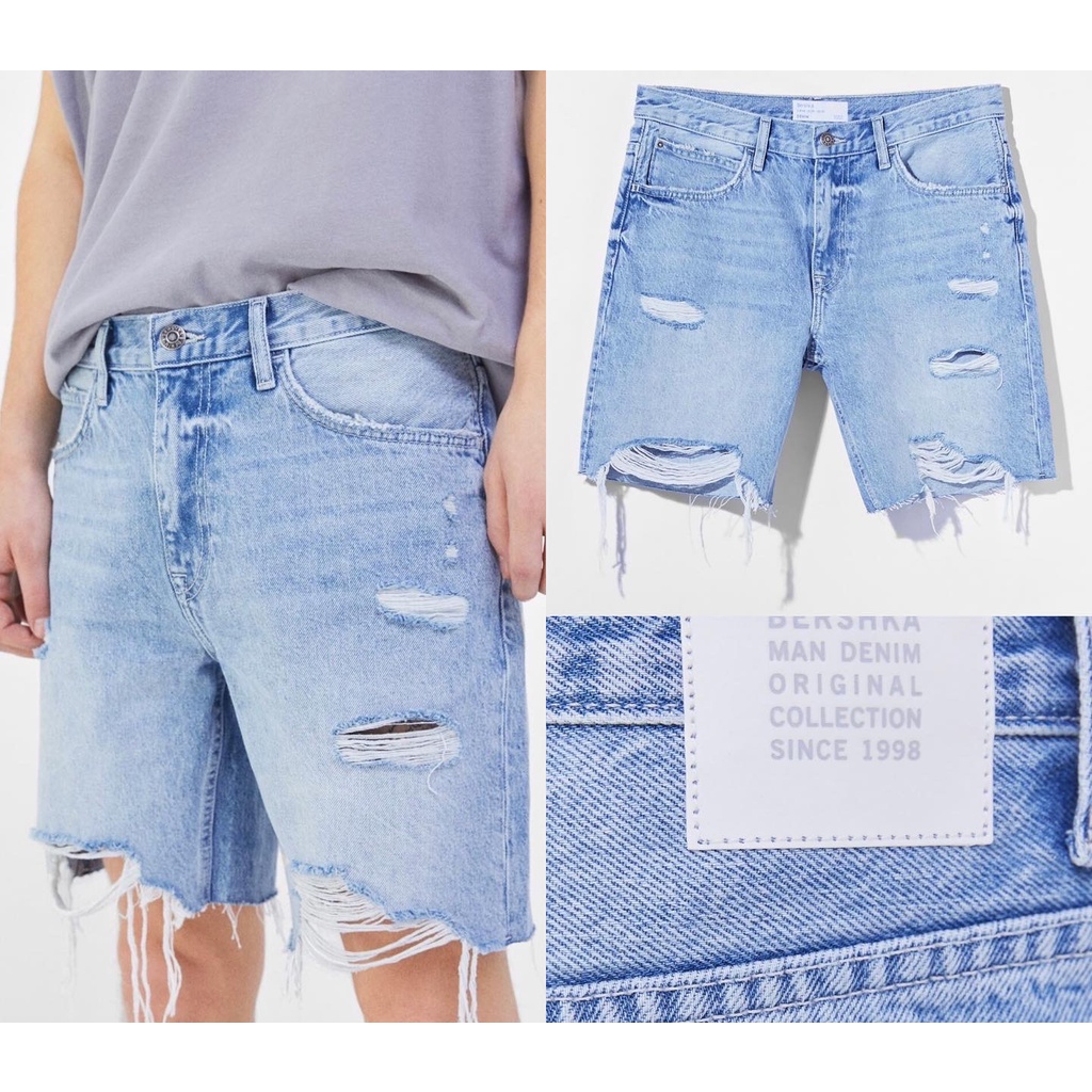 Bershka MAN denim ripped