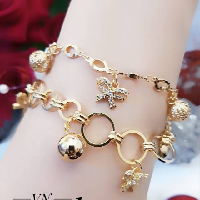 Xuping gelang lapis emas 1463k