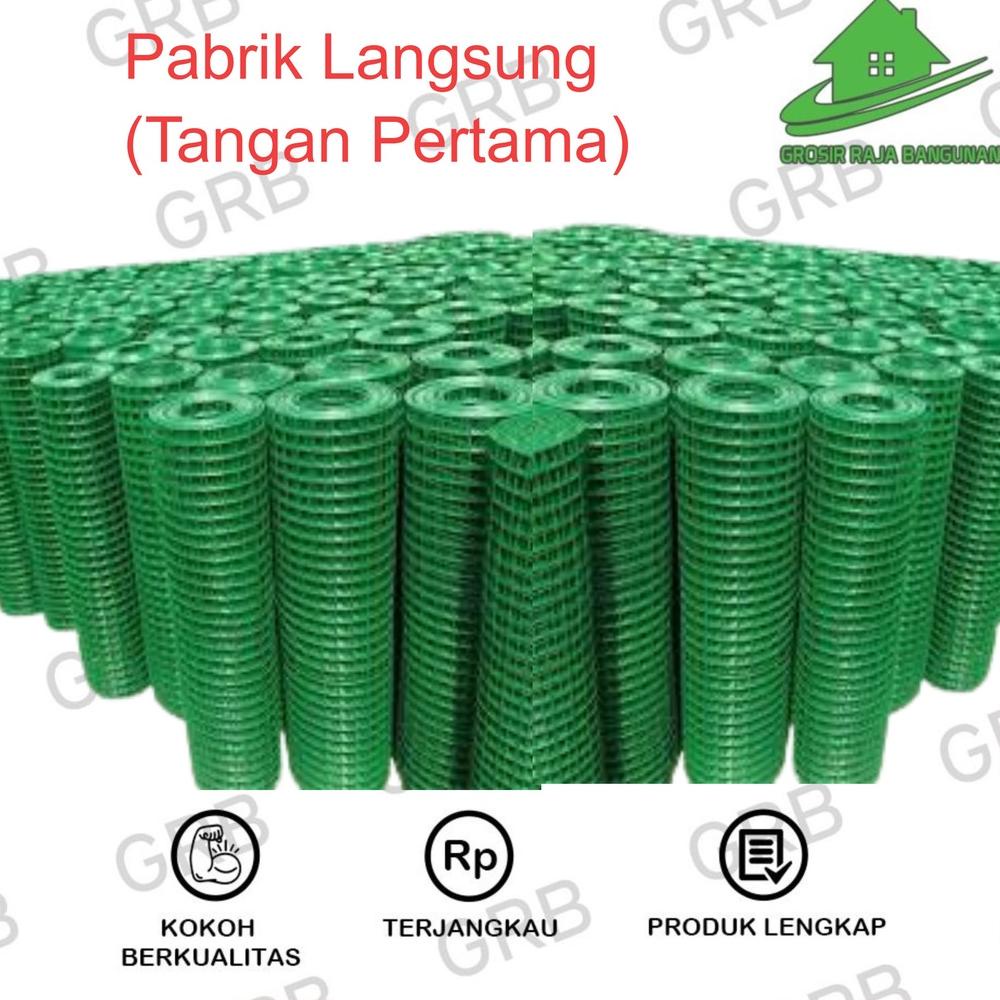 Kawat Loket Pvc Per Roll 10M Bukan 7M / Kawat Kandang / Kawat Ram Hijau Per Roll 10 Meter