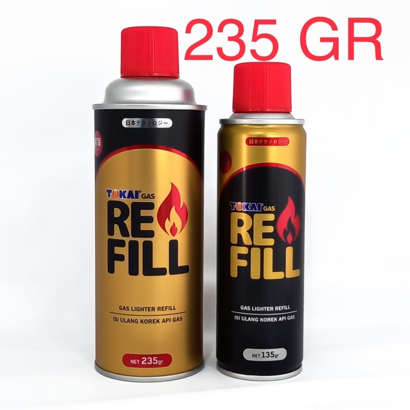 refill  korek api gas 235 gram tokai  asli bukan isi ulang  