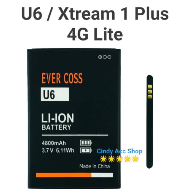 Baterai Evercoss U6 Xtream 1 Plus Batre