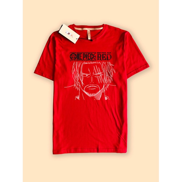Kaos Tshirt Anime One Piece RED Shanks Head
