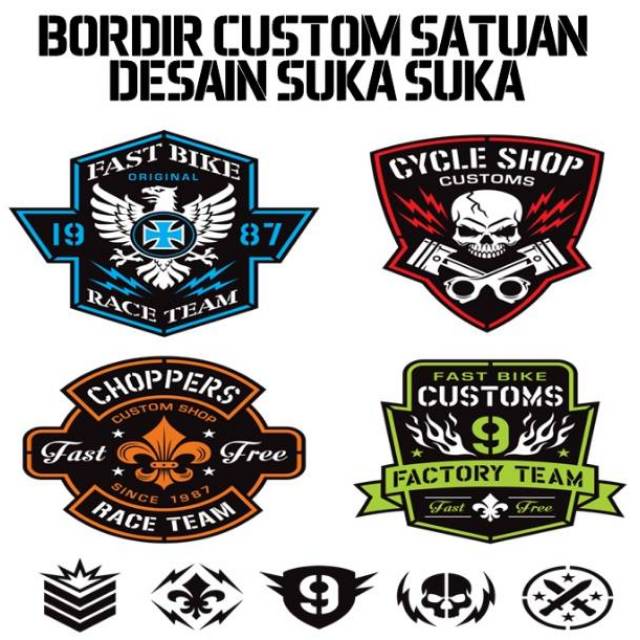 Patch Bordir Besar Custom Satuan Desain Dari Kamu