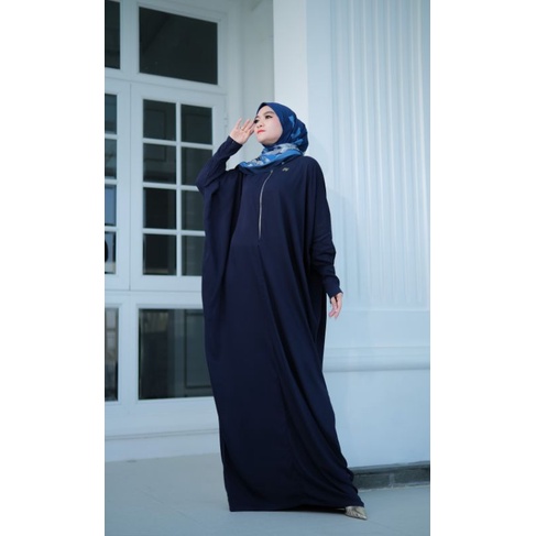 Gamis set Premium Mariposa - Navy - Gamis Syari - ScarfPremium
