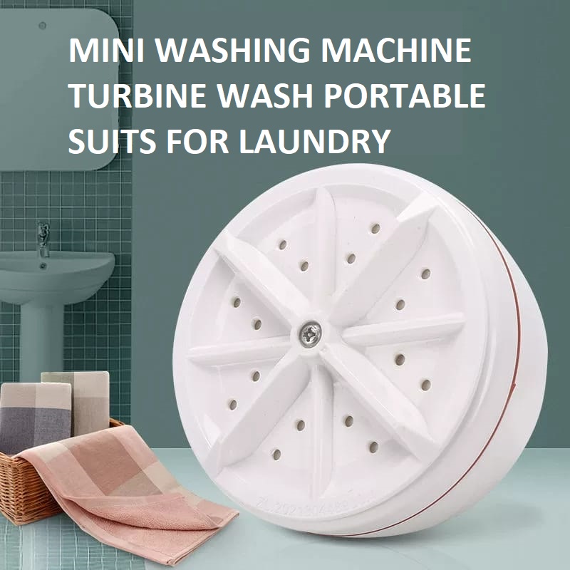 Turbine Wash PREMIUM Cleaning Wash Washing Machine Mini USB Ultrasonic Halus Turbine Wash Mini Mesin Cuci Portable Pakaian Turbo Travel Home Ultrasonik