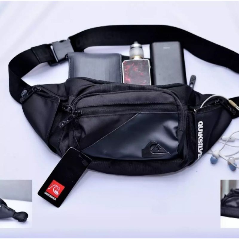 waistbag Quiksilver/ waistbag ripcurl tas pinggang Quiksilver logo besi premium