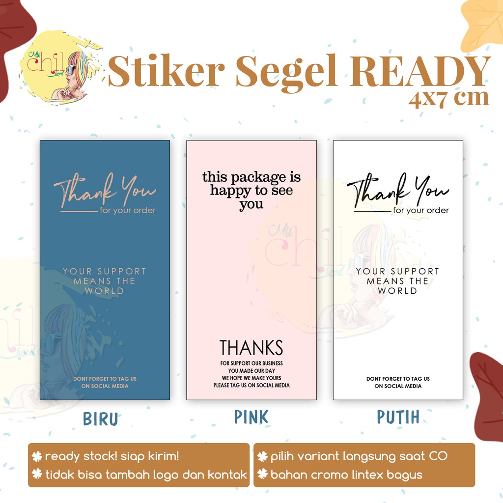 

Stiker Segel 4x7cm / Stiker Segel READY STOCK