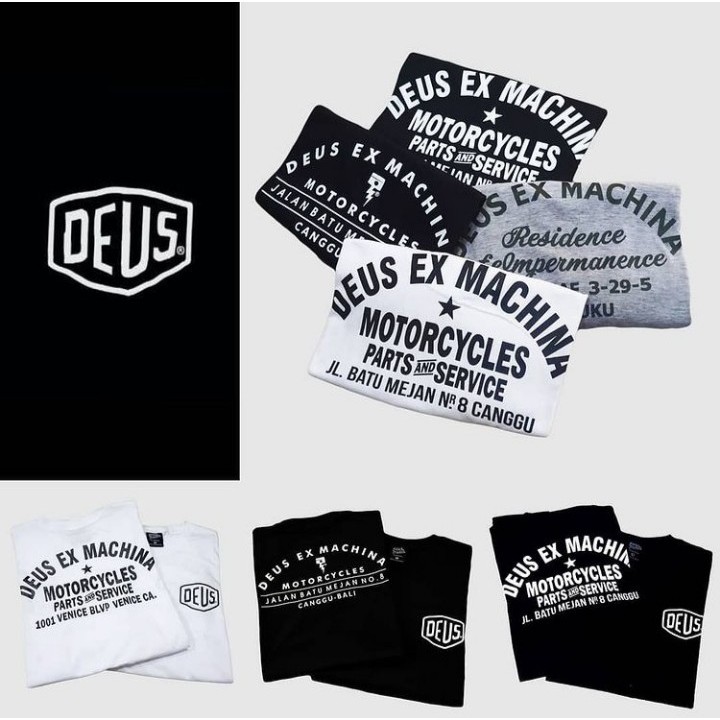 Baju Kaos Deus Pria Original Grosir Pria Wanita Canggu Motorcycle Warna Hitam | Baju Deus Murah