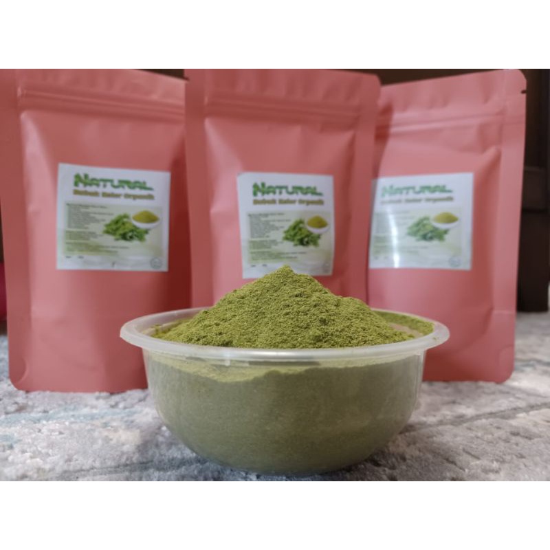 masker daun kelor - moringa masker - masker penghilang flak hitam (50grm) - masker pengilang jerwat