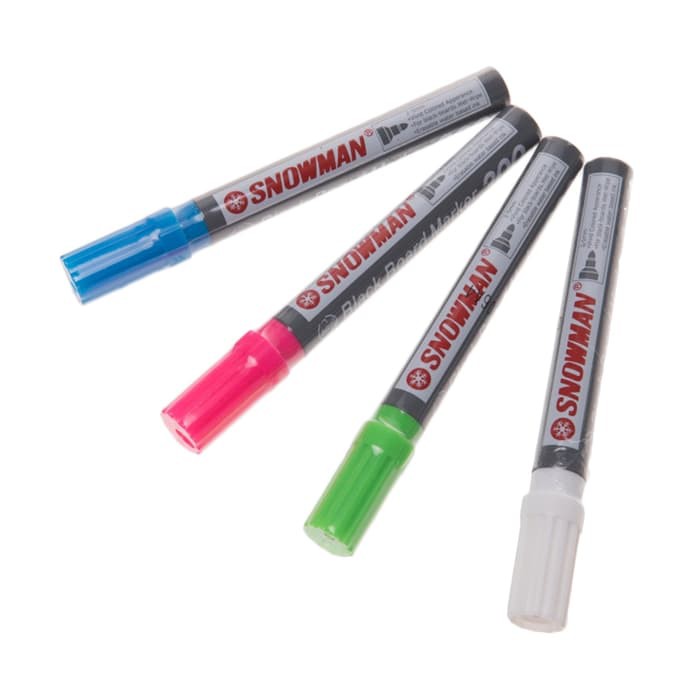 

Spidol Snowman Black board mix warna 12biji box