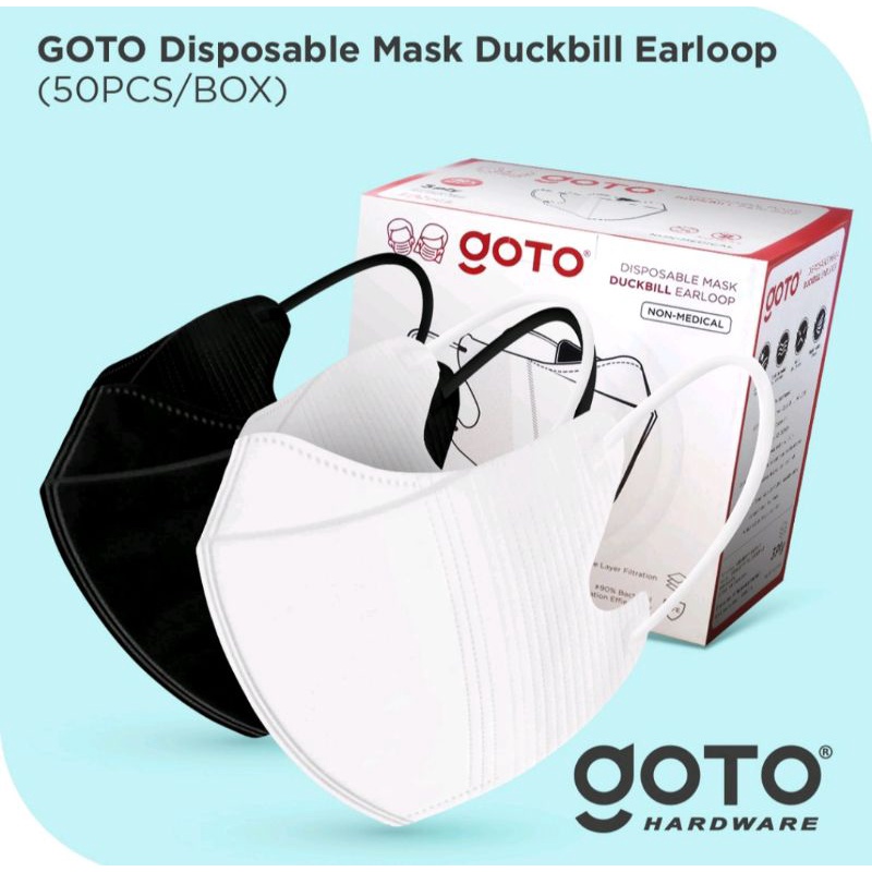 Goto Enviro (50 Pcs)3ply Facemask Masker Earloop Kesehatan