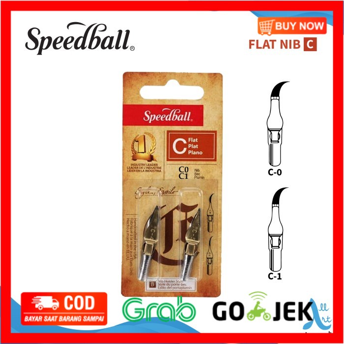 

(BISA COD) Mata Pena Kaligrafi Speedball C Flat Nibs Calligraphy - FLAT C0 C1
