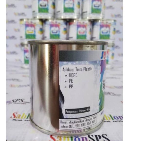 

9D8 Tinta Sablon Plastik 250 gr Merah Red HDPE PE PP Basis Minyak Solvent Based Laris