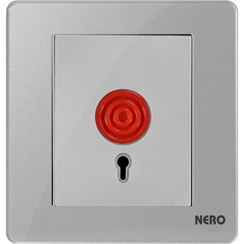 PRECIOSA I978-Grey Saklar Panic Button with Key Button NERO