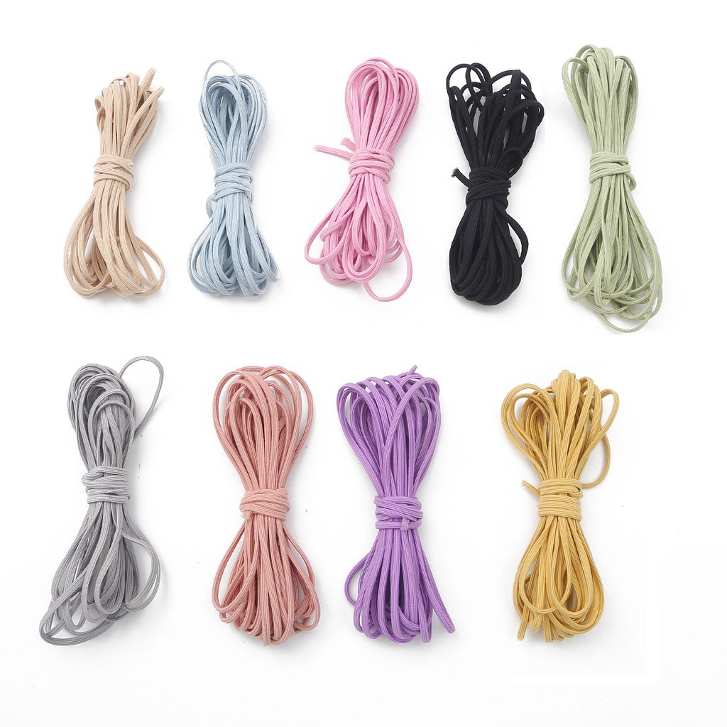 3.5mm 5M/lot 9warna Nylon Tali Elastis Cord String Strap Untuk Perlengkapan Aksesoris Jahit DIY Buatan Tangan