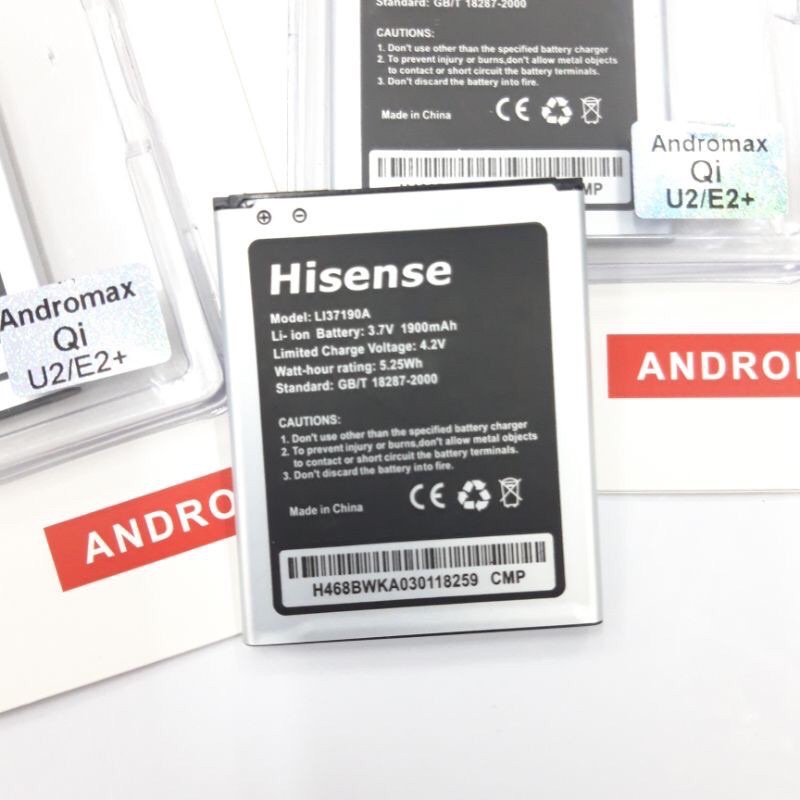 Batterai Smartfren Andromax U2 / Qi / E2 Plus Model Original Baterai