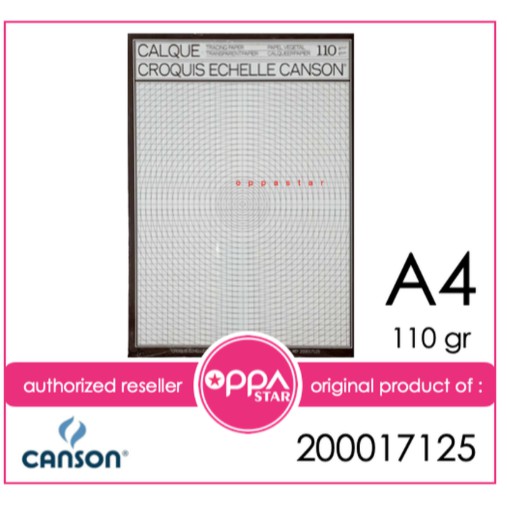 

Canson Calque Sketching Tracing A4 50 110 Kertas Gambar Skala 17125
