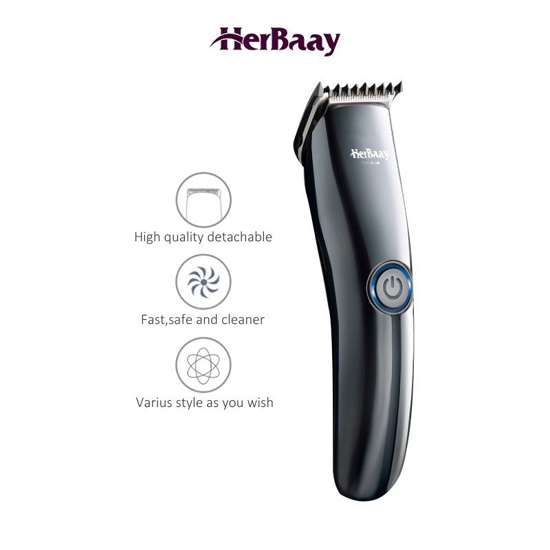 

Herbaay Clipper Rambut Listrik Profesional Isi Ulang Profesional COD Alat cukur Cukur Rambut Alat