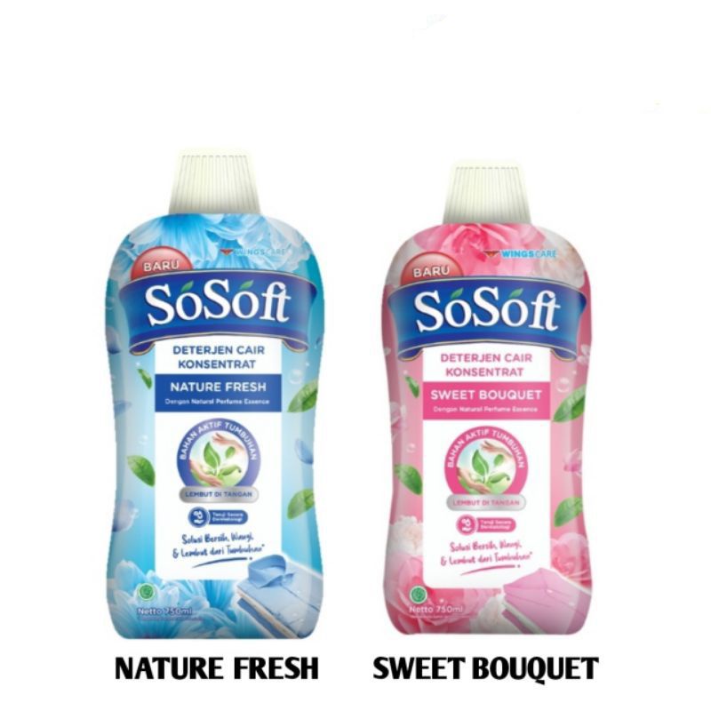 Sosoft Detergent Cair 700ml | So Soft Deterjen Cair Konsentrat