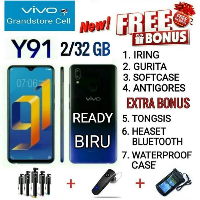 VIVO Y91 RAM 2/32 GB GARANSI RESMI VIVO INDONESIA