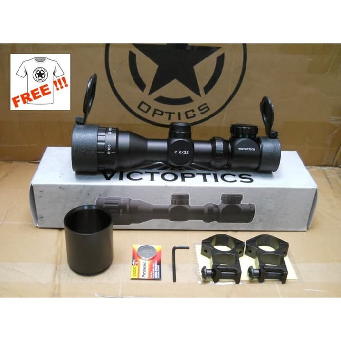 Telescope VICTOPICS RIFLESCOPE 2-6X32 SCOPE BY VECTOR OPTICS AO w/ illuminator Original