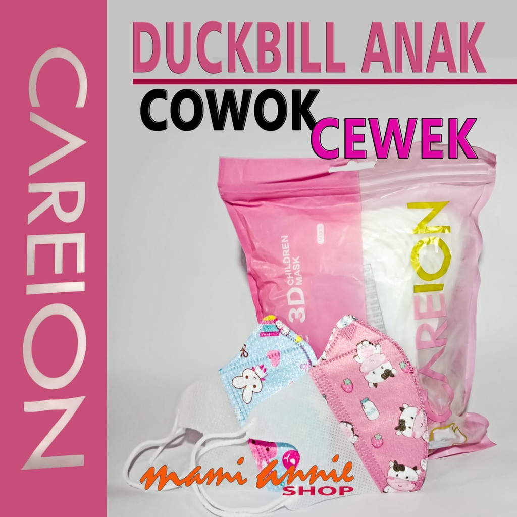 Masker Duckbill Careion Motif Anak Isi 50pcs/ Masker Motif Anak Careion 50pcs