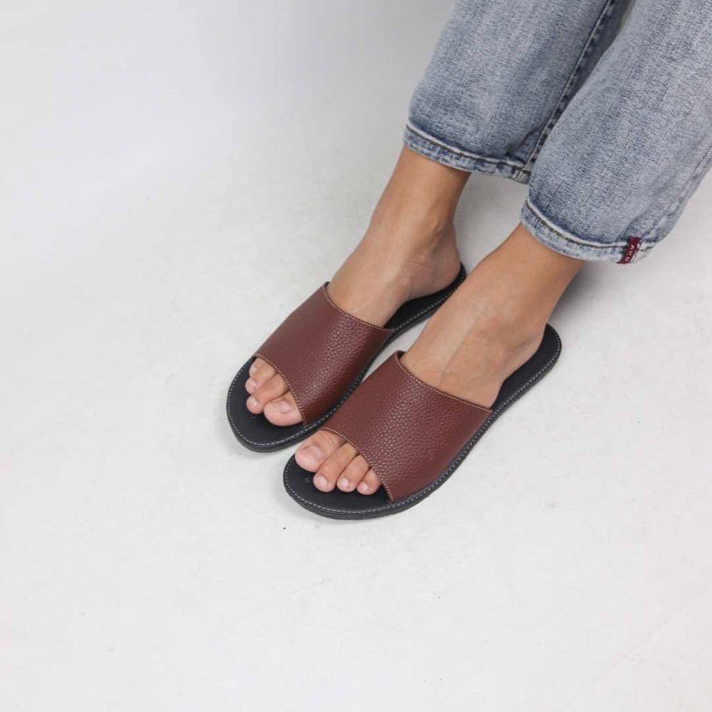 Sandal Papirut Look Up Sandal Wanita Papirut Murah Bisa COD Sandal Kulit Jeruk Kokop PSHCSA - ESME