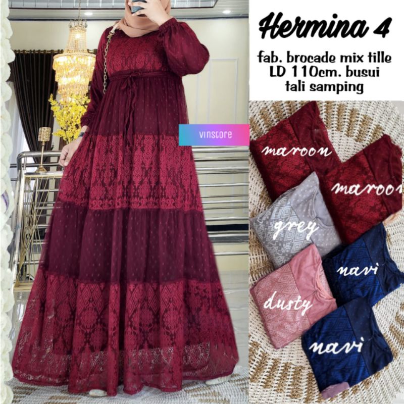 GAMIS BROKAT HERMINA#4 BY VINSTORE FULL FURING