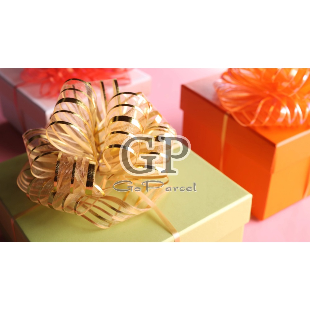 PITA TARIK ORGANDY JUMBO - GIFT WRAPPING RIBBON ORGANDI - PITA SERUT / PITA TARIK - PULL BOW ORGANZA - HIASAN KADO NATAL / PARCEL / SOUVENIR / SOUVENIR / HAMPERS / CLASSIC ELEGANT MEWAH EASY TO DO