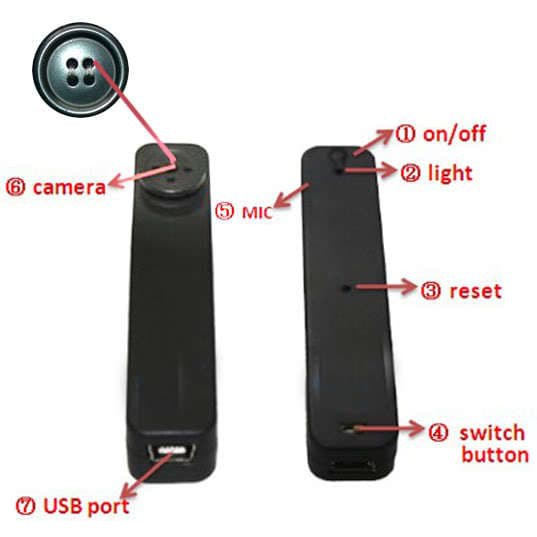 JUAL MURAH Spy Cam/Spy Camera Kancing/kamera Pengintai Kancing 8gb