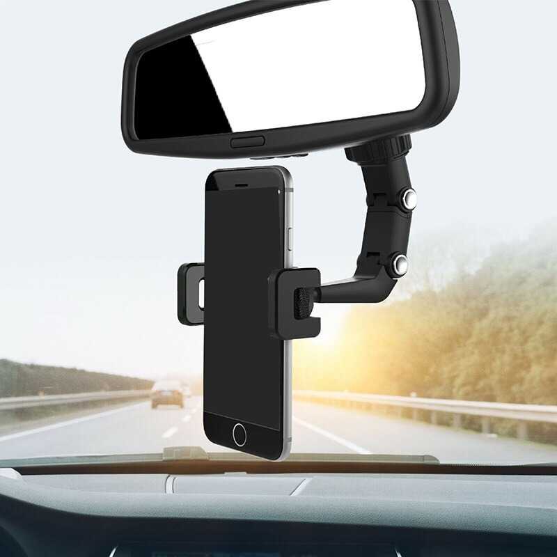 SEAMETAL Car Holder Smartphone Spion Mobil Rearview Bracket - C41394 ( Al-Yusi )