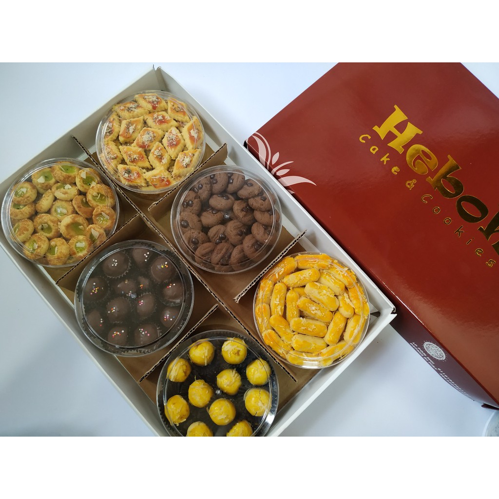 

Paket 19 Kue Kering Lebaran Premium Isi 6 Toples By Heboh Cookies