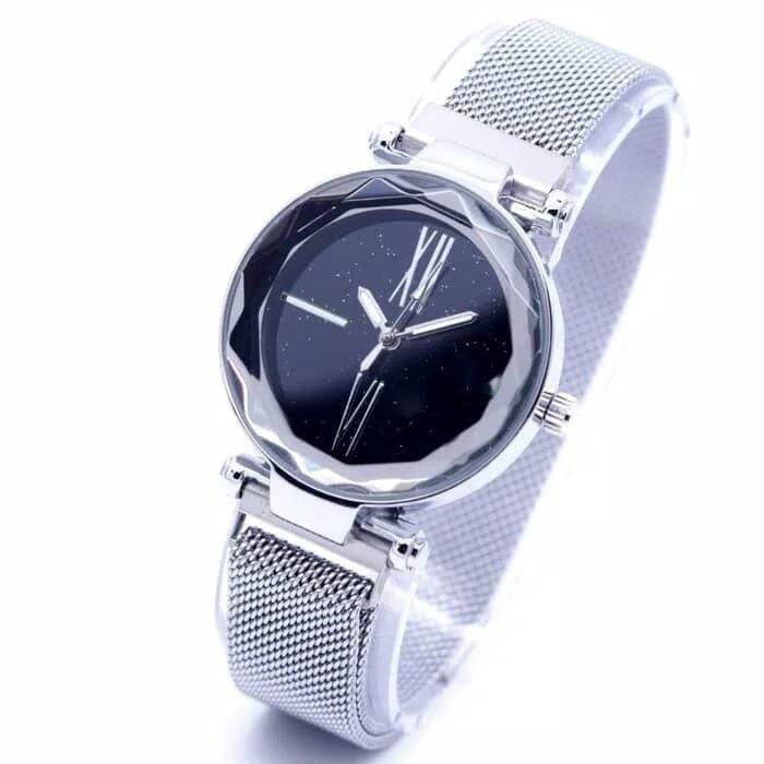 BAJ JAM TANGAN WANITA ANALOG RANTAI MAGNET MURAH QUARTZ KOREA FASHION IMPORT PASIR ZM013