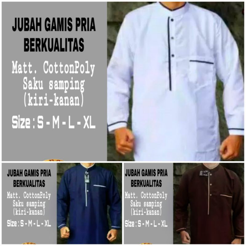 Jubah Gamis Muslim Pria Terbaru * COD √