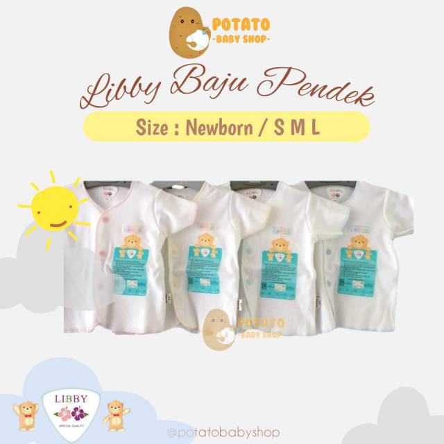 Libby Baby - Baju Pendek Kancing Putih