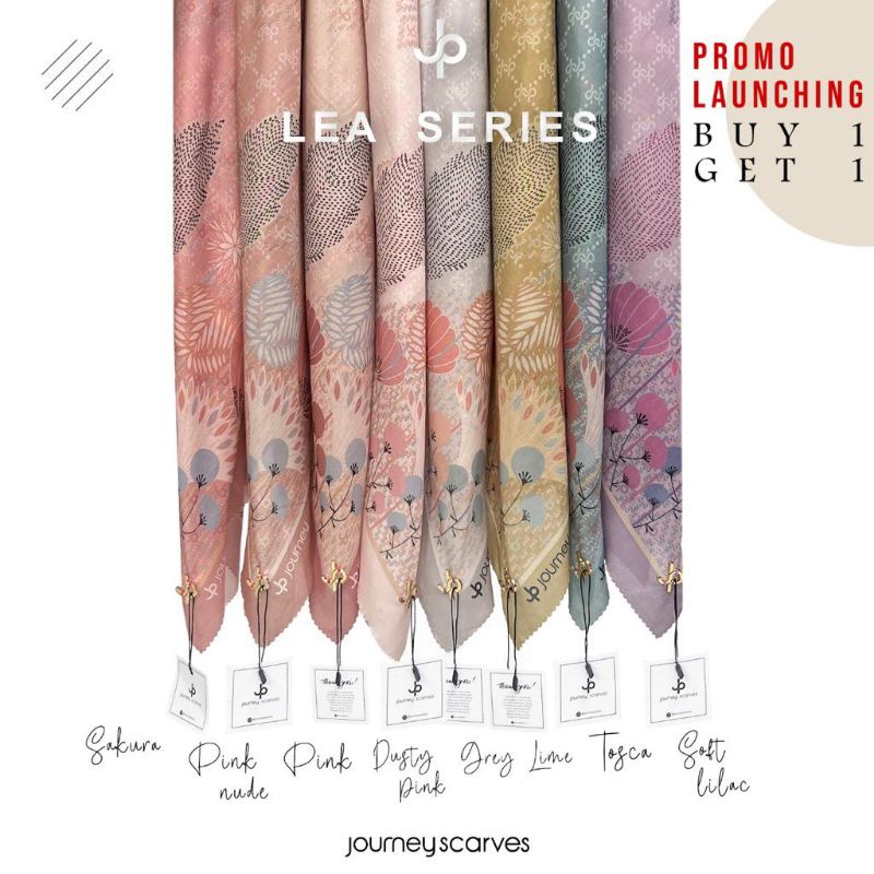 journey premium motif JP L.E LEA SERIES, kerudung journey ori