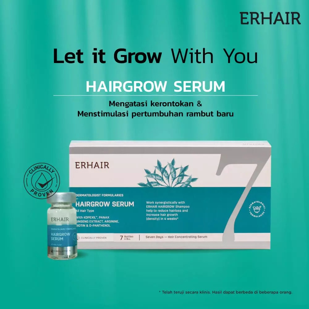 ERHAIR Hairgrow Serum 7 X 8 ML - Serum Penumbuh Rambut