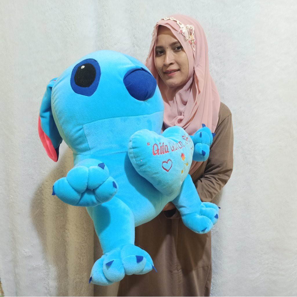 Boneka Stitch JUMBO gratis Ukir nama