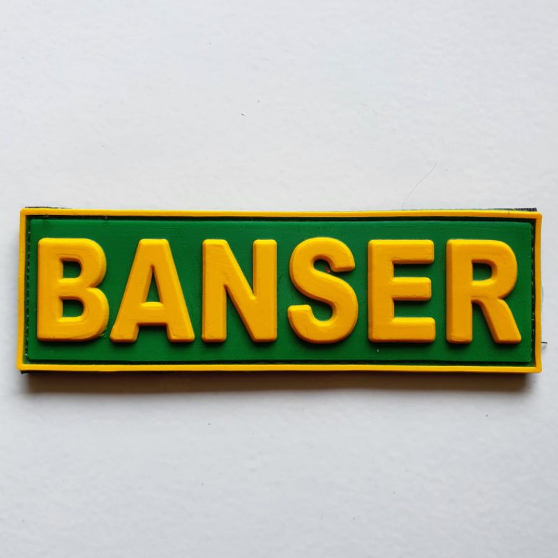 PATCH RUBBER LOGO BANSER ANSOR/NU/RUBBER PATCH BANSER/TEMPELAN EMBLEM KARET VELCRO