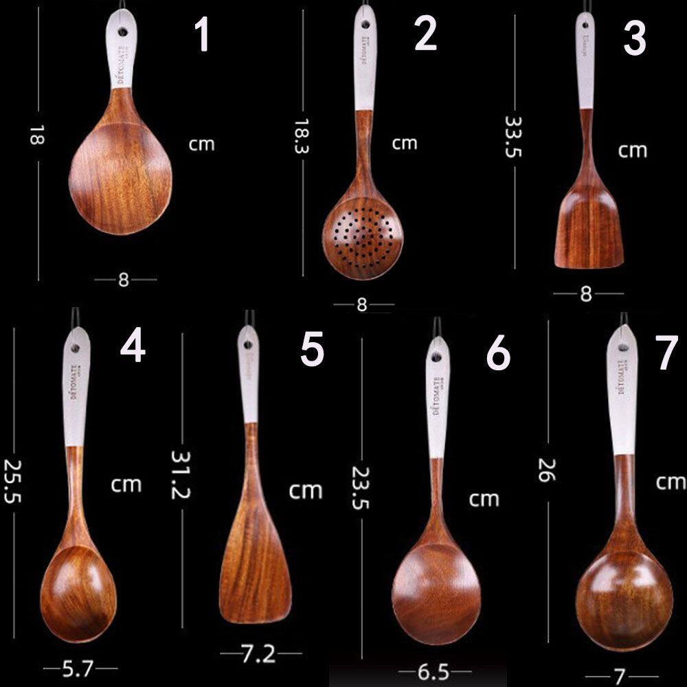 Peralatan dapur kayu/peralatan dapur kayu/sendok kayu dan sekop sayuran Creative simple cooking spoon