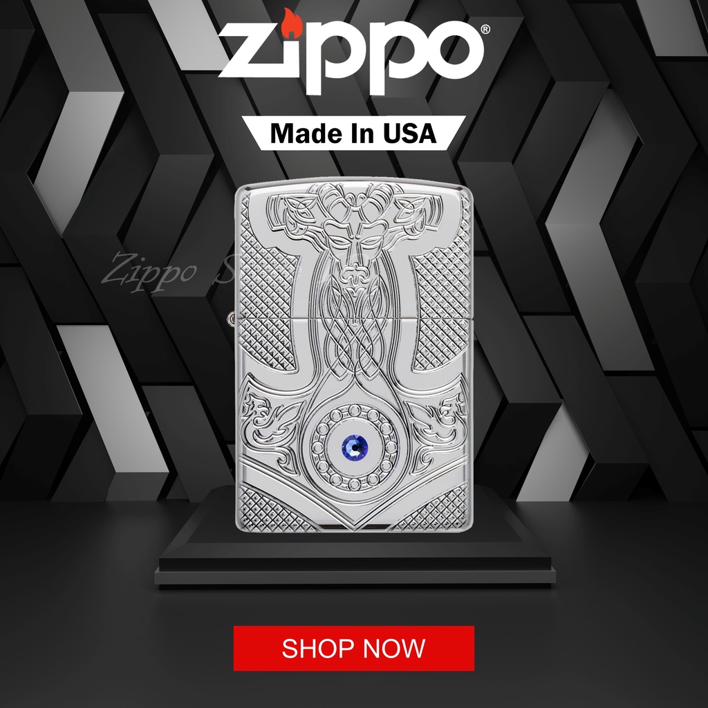 Korek Zippo Armor Medieval Design 49289 Original Made In USA