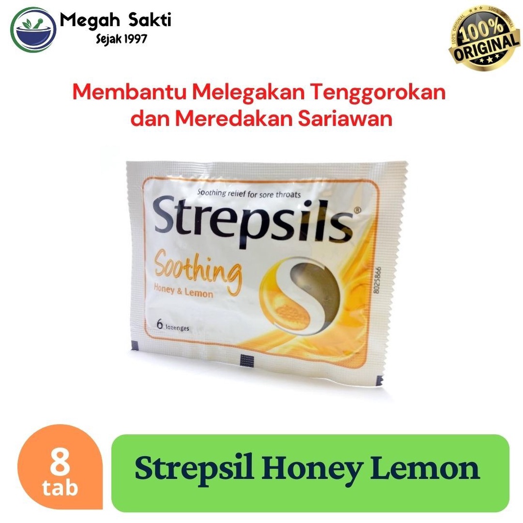 

MGS - Strepsil Honey Lemon Sachet - Permen Pelega Tenggorokan Strepsils