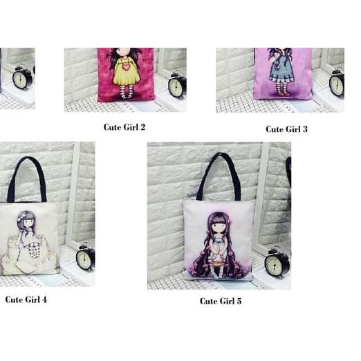 ♪ Cute Girl Tote Bag / Tas Selempang Wanita - CuteGirl 3 ❋