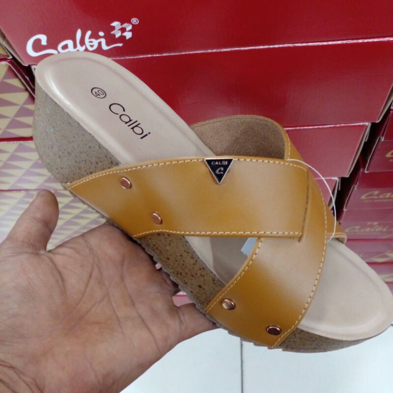 Calbi sandal wedges sandal wanita premium